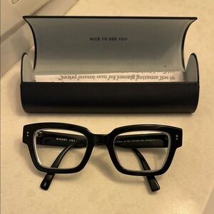 Black Warby Parker Latrell Glasses Medium